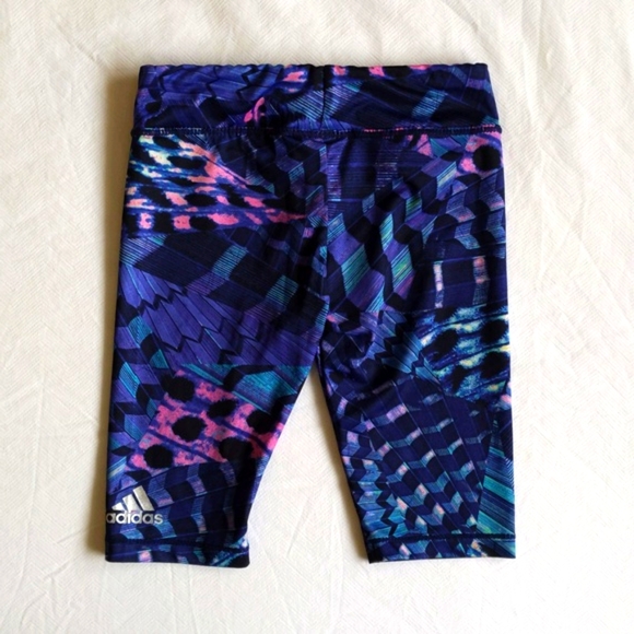 adidas abstract print sporty cropped leggings 12 months baby girl - Picture 6 of 7
